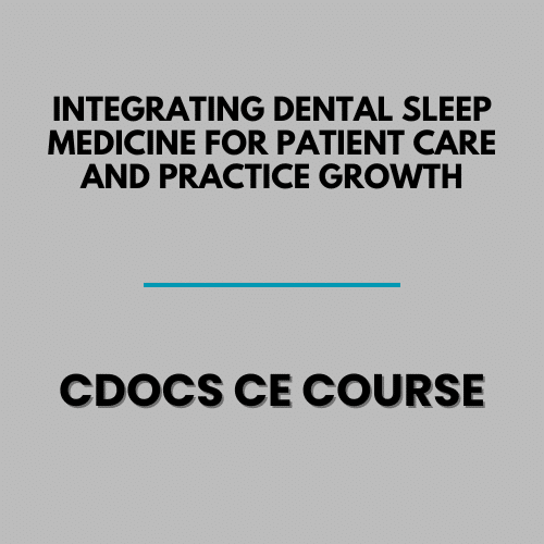 CDOCS Sleep Apnea Dental CE Course with Jonathan Ford